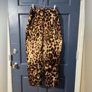 Natori Brown and Leopard Patterned Pants